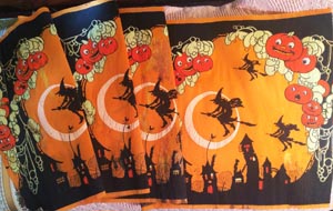 Vintage Halloween 1920s Crepe Paper Banner